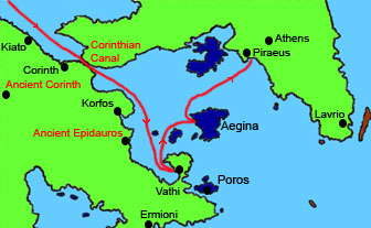 Itinerary from Lefkas to Athens - Saronic addition